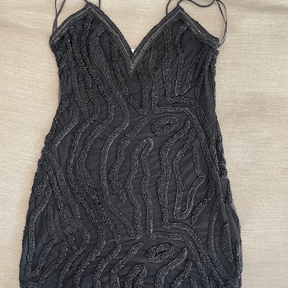 Retrofete Black Cece Mini Dress NWT